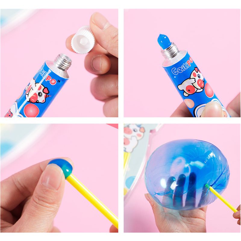 3pcs/set Safe Magic Bubble Glue Toy Soprando Bola De Bolha Colorida Balão De Plástico Espacial Jokes Práticas Kids Won't Burst