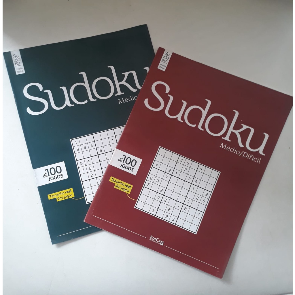 Kit 2 Livros SUDOKU Passatempos em Oferta na Shopee