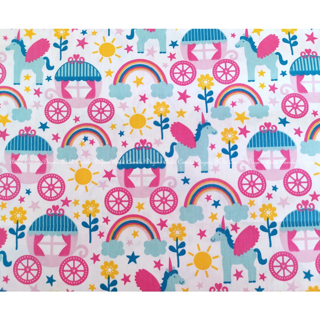 TRICOLINE ESTAMPADO- EVA E EVA- CONTO DE FADAS - FUNDO BRANCO -50CM X 1,50M
