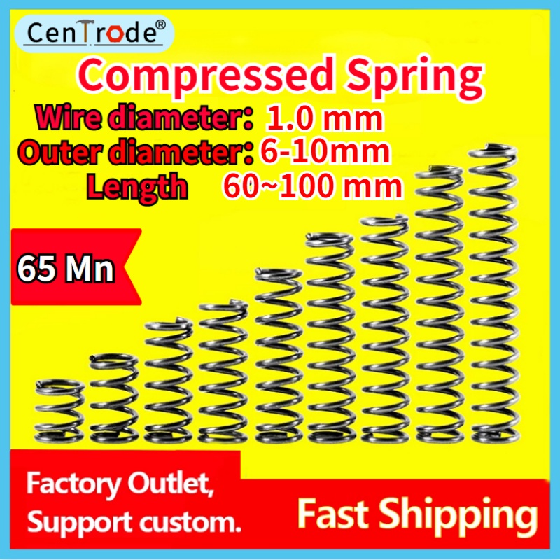 Molle Compressed Primavera in filo di diametro 3,0 millimetri Diametro esterno 30 millimetri Pressione molla anteriore di uscita Spring Spring per la lavorazione dei metalli ( Size : 40mm (5Pcs