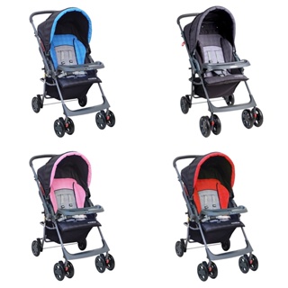 Carrinho de bebê Topázio para passeio reclinável e dobravel com 5 posição até 15kg Bandeja removível com cabo reversível em Oferta na Shopee