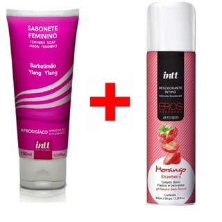 Sabonete Intimo Feminino 150Ml + Desodorante Morango Intt em Oferta na Shopee