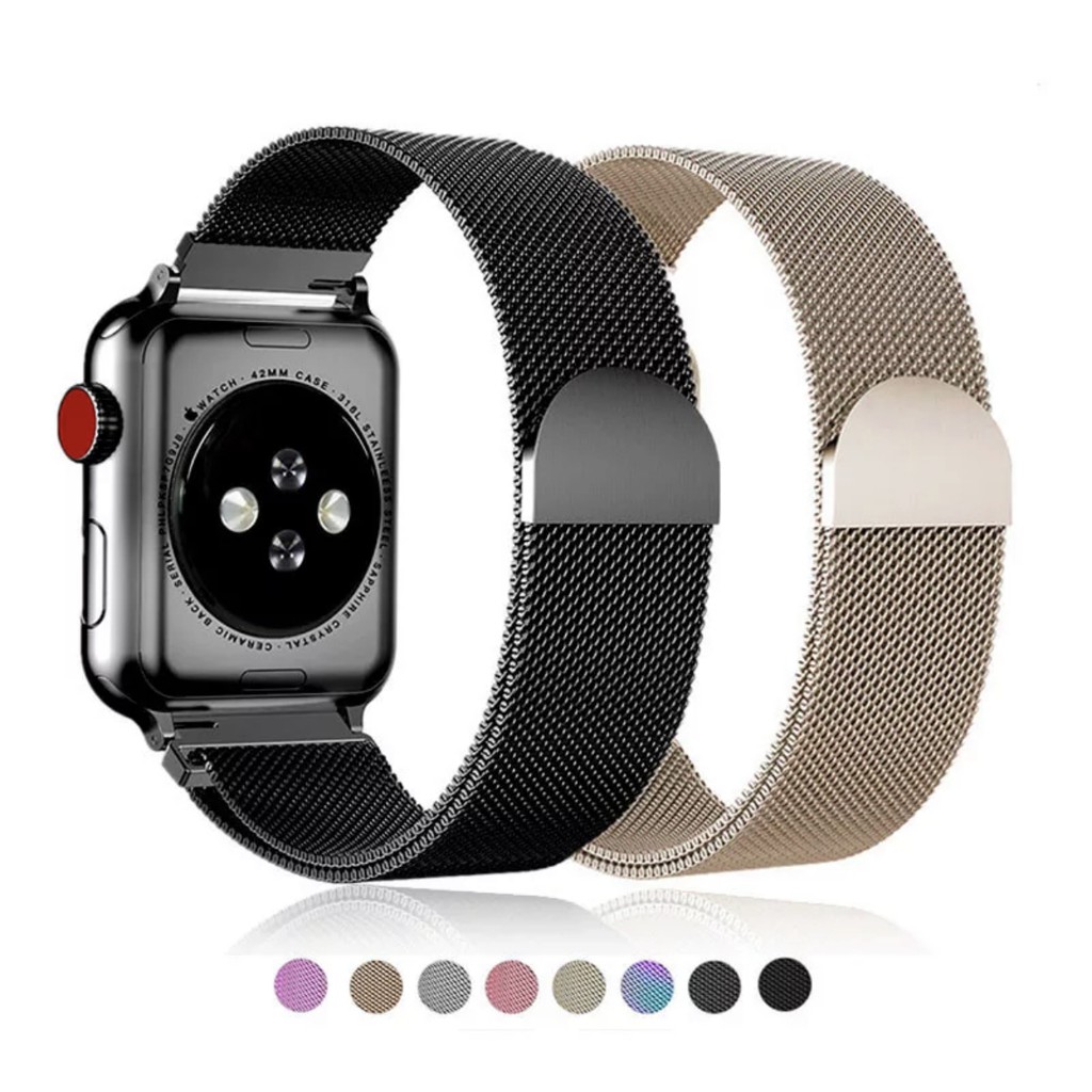 Kit 2 Pulseiras Milanese Metal para SmartWatch Tamanho 38mm 40mm ou 42mm 44mm Escolha as Cores em Oferta na Shopee