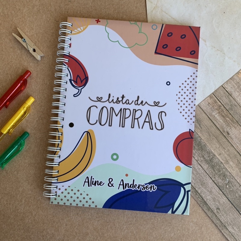 Caderno lista de compras mercado - Anotar Compra Check List
