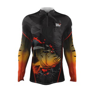 Camisa de Pesca Proteção Solar UV Tucunaré Açu 2021 - Mar Negro