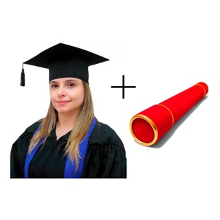 Capelo para Formatura + Canudo a pronta entrega . em Oferta na Shopee