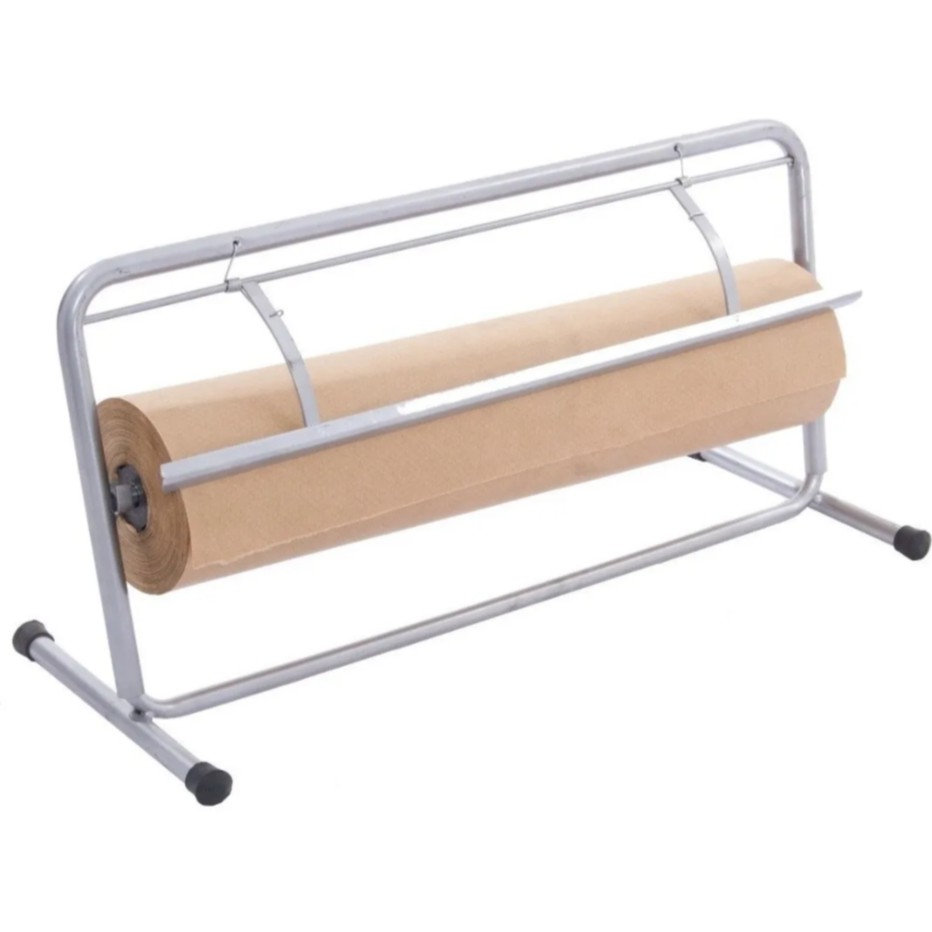 Suporte Papel 60cm + 1 Bobina Papel Kraft 60cm Loja Comercio