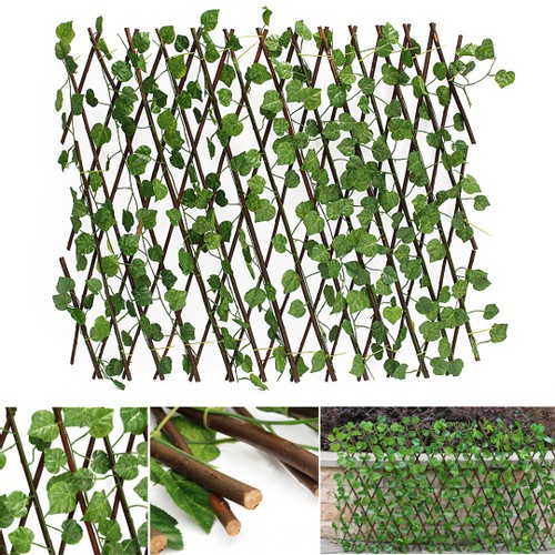 Jardim Vertical Artificial Folhas Hera Treliça 2m Decoração