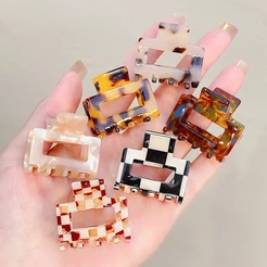 Novo Estilo Quadrado Acetato Clipe Cabeça De Volta Grampo De Cabelo Lado Top Tubarão