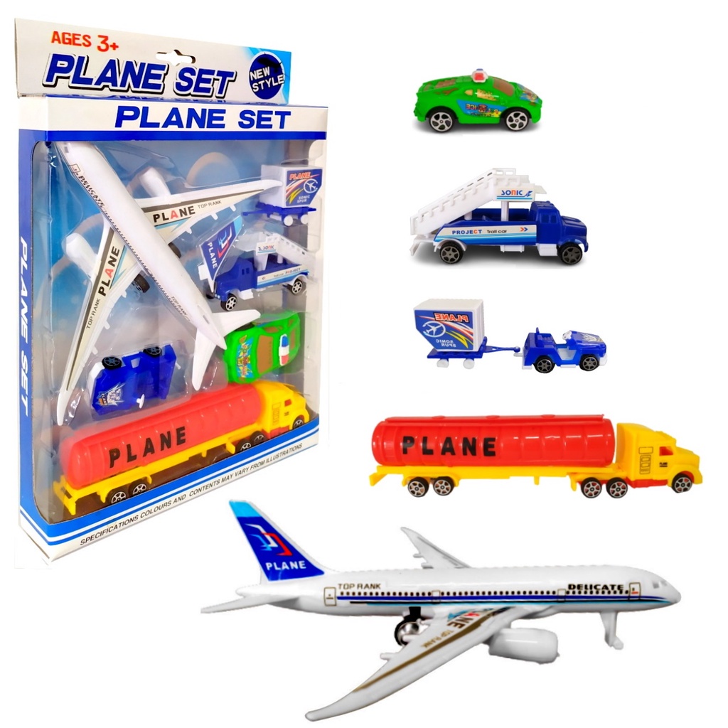 Congrats Put up with warrant Kit de Aeroporto com Avião de Brinquedo e Veículos Playset com 5 Brinquedos  | Shopee Brasil