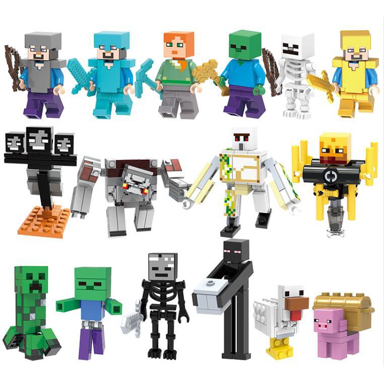 lego Minecraft Série Brinquedos Educativos Infantis Conjunto De Blocos ...