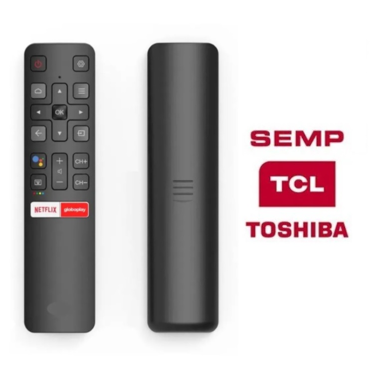 Controle Remoto Compatível Tv Led Smart 43 TCL Semp 43s5300 - Com capa de proteção