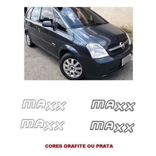 Par De Adesivo Emblema Maxx Resinado Chevrolet Meriva