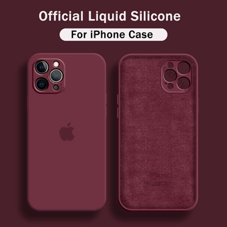 Capa De Silicone Líquido Para IPhone 11 12 13 14 Pro MAX 6 S 7 8 Plus Mini X XR 11Pro XS SE 2020 2022 14Plus Protetora Macia E Fosca À Prova De Choque