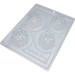 1~5 Forma BWB Com Silicone(3 partes)Para Chocolate-Trufa Girassol 80g.Para Festas Trufas,Bombons,Alfajor (CHOCO)