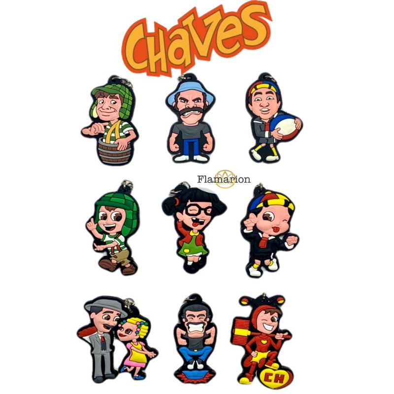 Chaveiro Turma Do Chaves Chiquinha Kiko Seu Madruga Emborrachado Chapolin