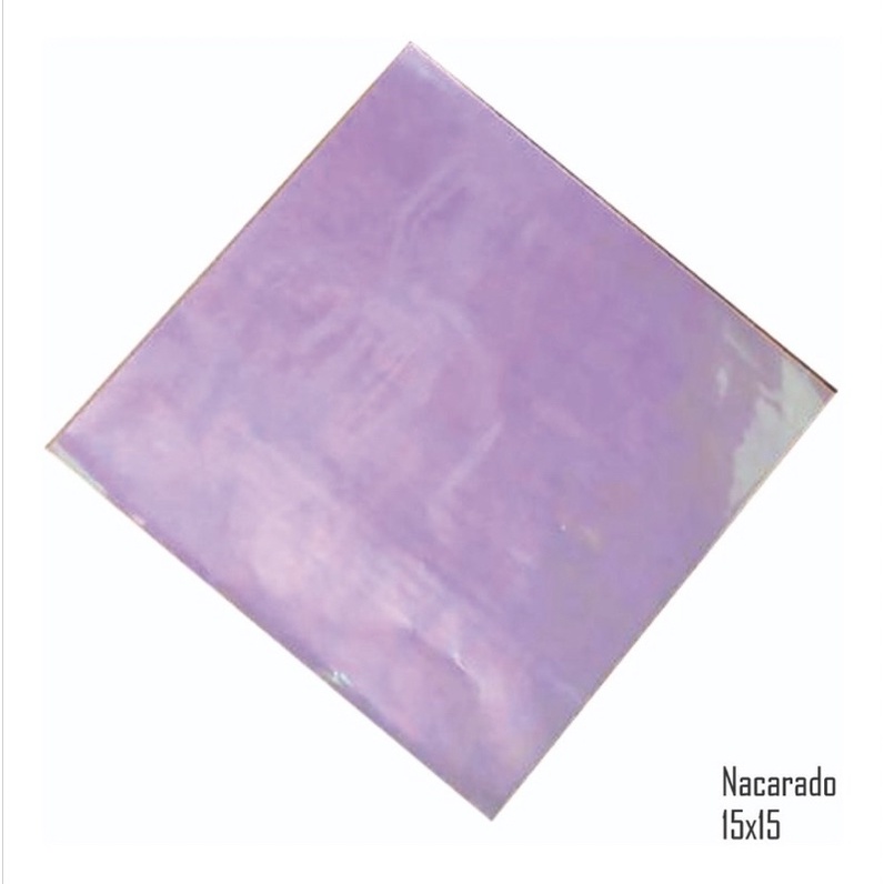 Combo Celofane Nacarado Furta-cor Quadrado Bem Casado 15x15//