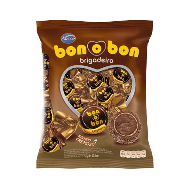 Pacote De Bombom BONOBON 750G C/50 BRIGADEIRO ARCOR | Shopee Brasil