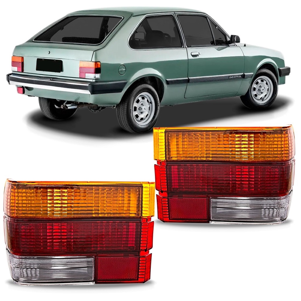 Par Lanterna Traseira Chevette 1983 a 1986 Âmbar