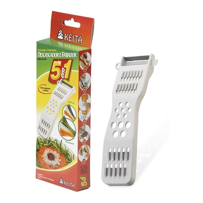 Descascador Ralador Fatiador 5 Em 1 Manual Espaguete Legumes em Oferta na Shopee
