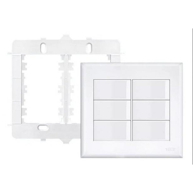 Conjunto 4x4 Com 6 Módulos de Interruptor Simples 16A Evidence - Fame