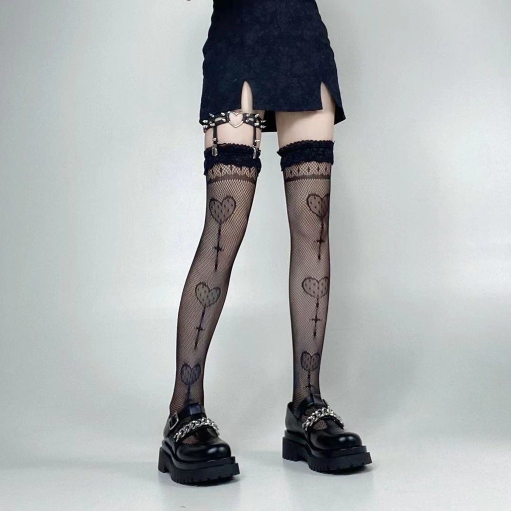 over the knee boot socks with lace