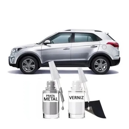 Tinta Tira Risco Automóvel - Prata Metal - Hyundai Creta