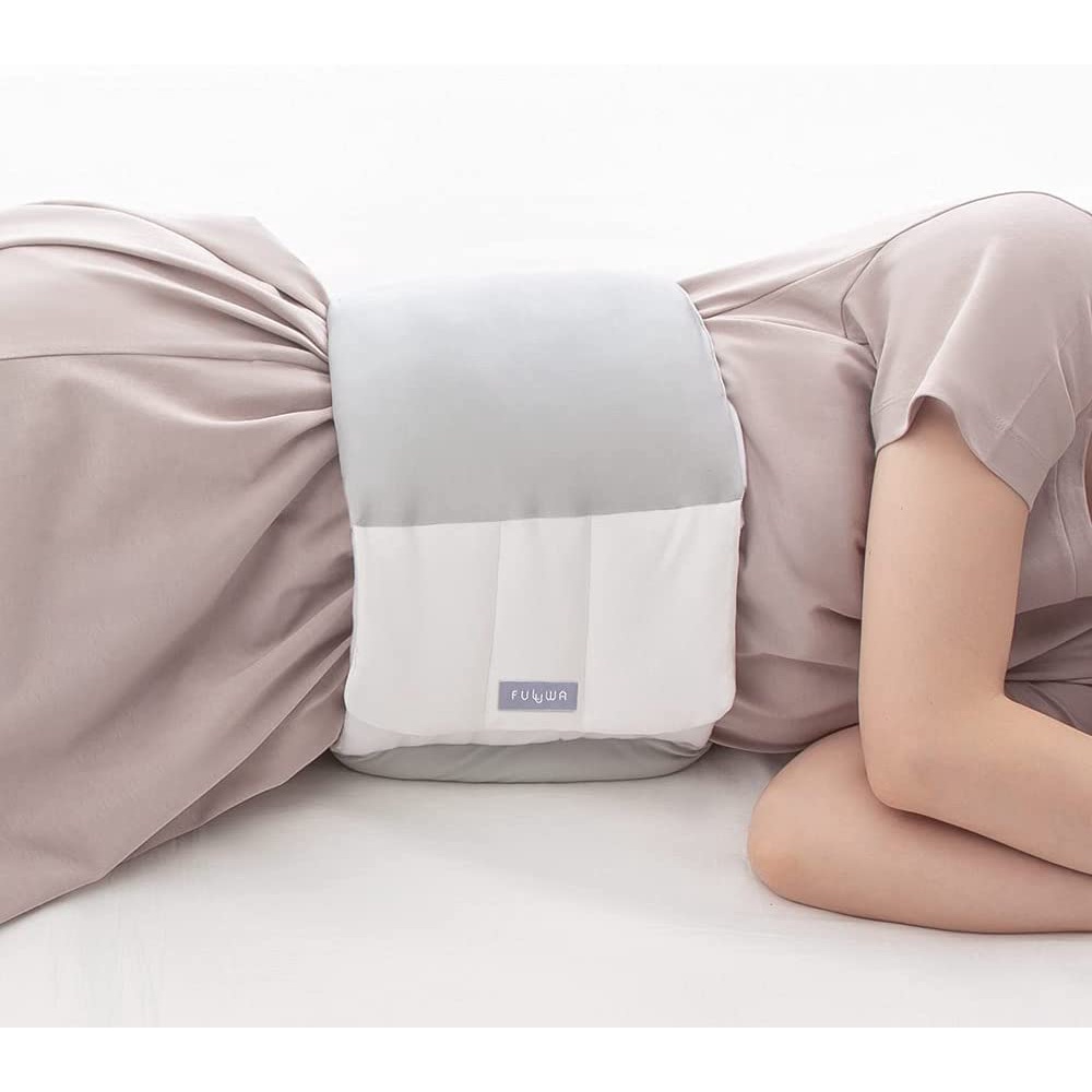 Travesseiro lombar Alphax, modelo futon, cor cinza, importado diretamente do Japão. Tamanho ajustável para cinturas de 5