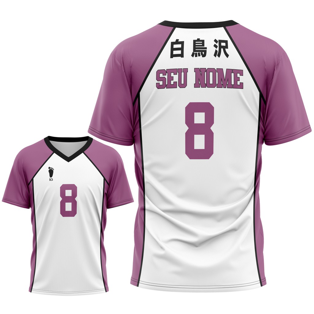 Camiseta Cosplay Uniforme Haikyuu Shiratorizawa High School
