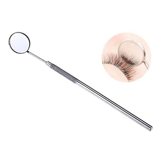 Espelho Precisão METAL Cabo Fino Alongamento Extensão Cílios Dentista Tufos Teamwg