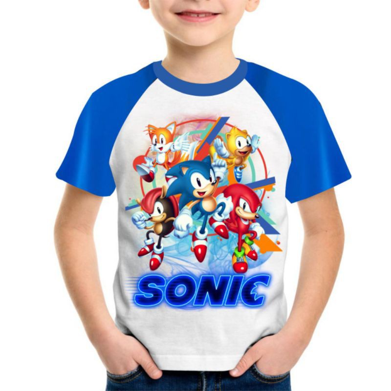 Camiseta Infantil Sonic Turma desenho animado sonic camiseta infantil turma do sonic camiseta aniversário do sonic e tails