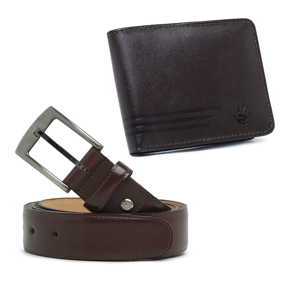 Kit Cinto + Carteira Masculino de Couro Legitimo envio imediato