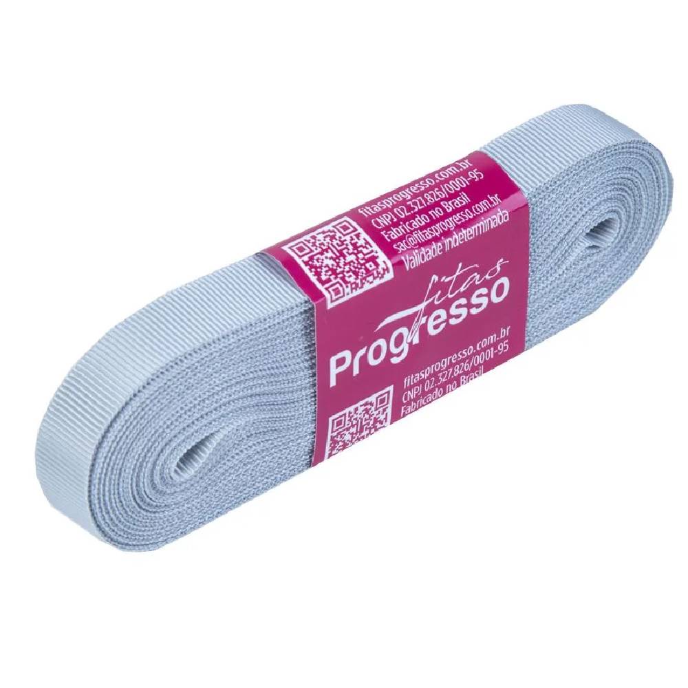 Fita Gorgurão Progresso 11mm nº2 - 10m 084 Prata - 1un