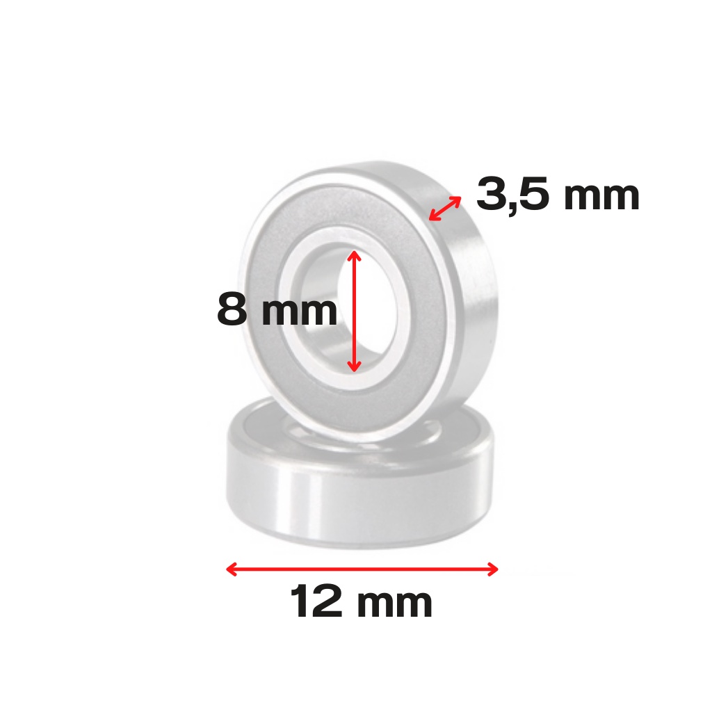 Rolamento Para Carretilha de Pesca E Molinete - 8x12x3,5 Mm