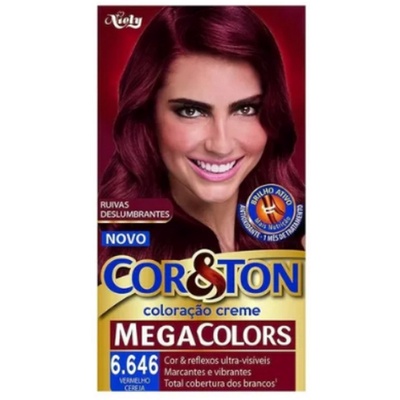 Tintura Creme Cor & Tom Niely 6.646 Vermelho Cereja