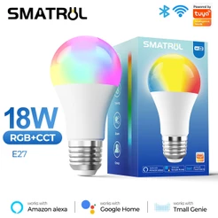 SMATRUL Lâmpada LED Inteligente Wi-Fi de 18W (Base E27, RGB)