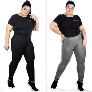 LEGGING CALÇA DE MALHAR CÓS ALTO PLUS SIZE 50 ao 56 LISA (LX001)