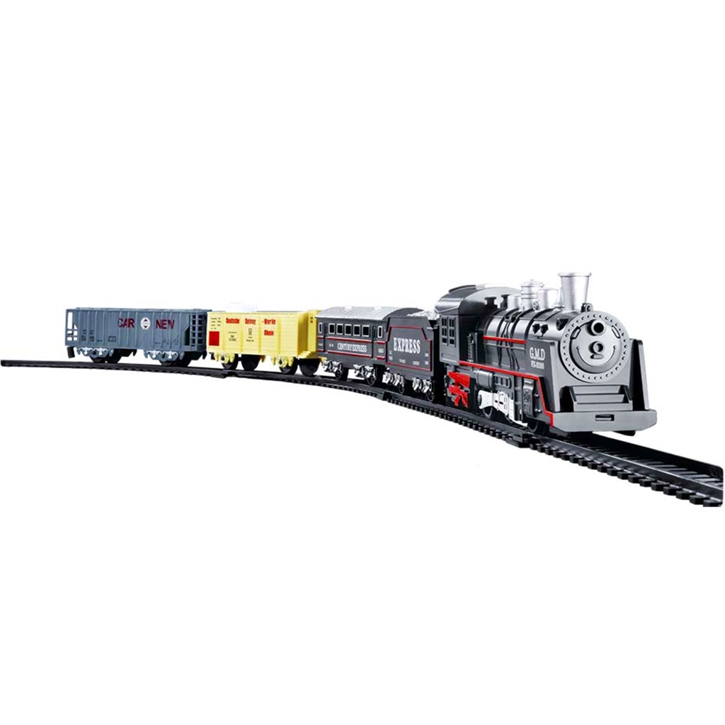 Trem Locomotiva Ferrorama Brinquedo Com Som E Luz 4 Vagoes Dm Toys