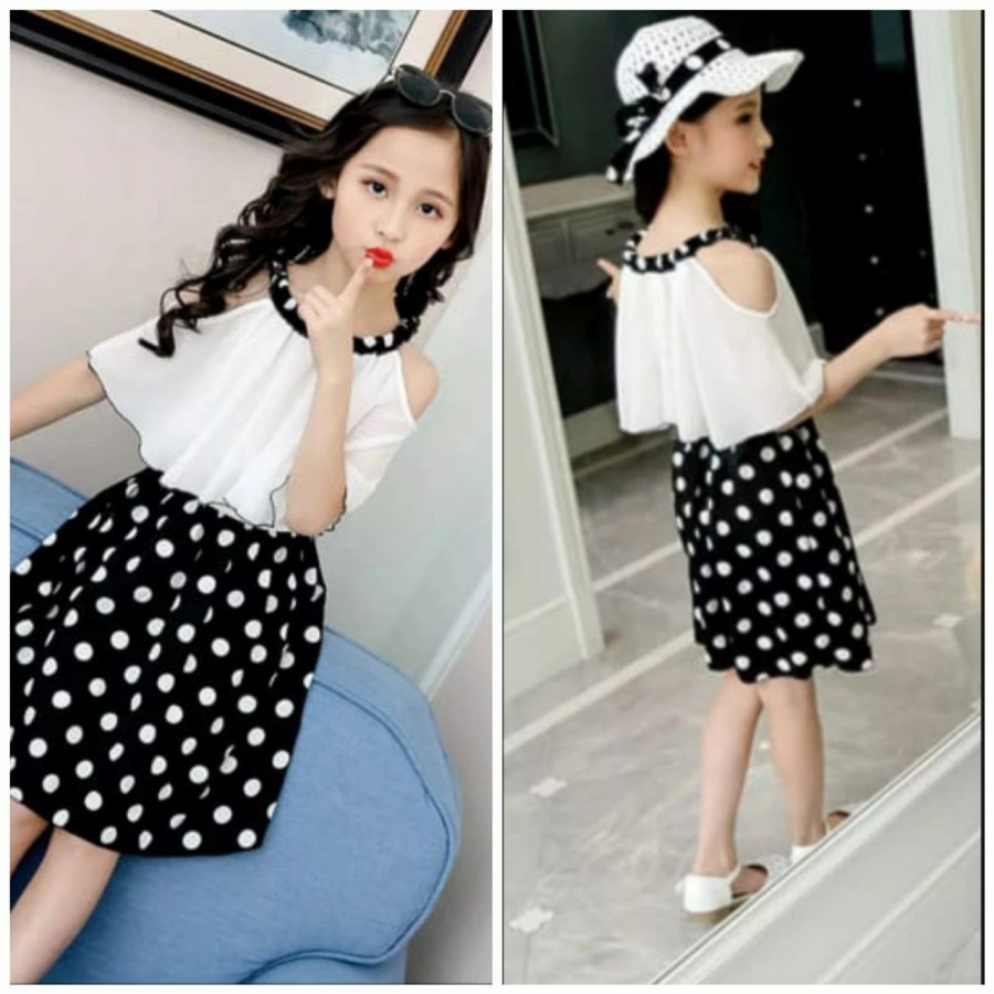 Roupa Para Meninas 2021 Conjunto De 2 Em 1 Vestido De Bolinha Bhn Ardil ...