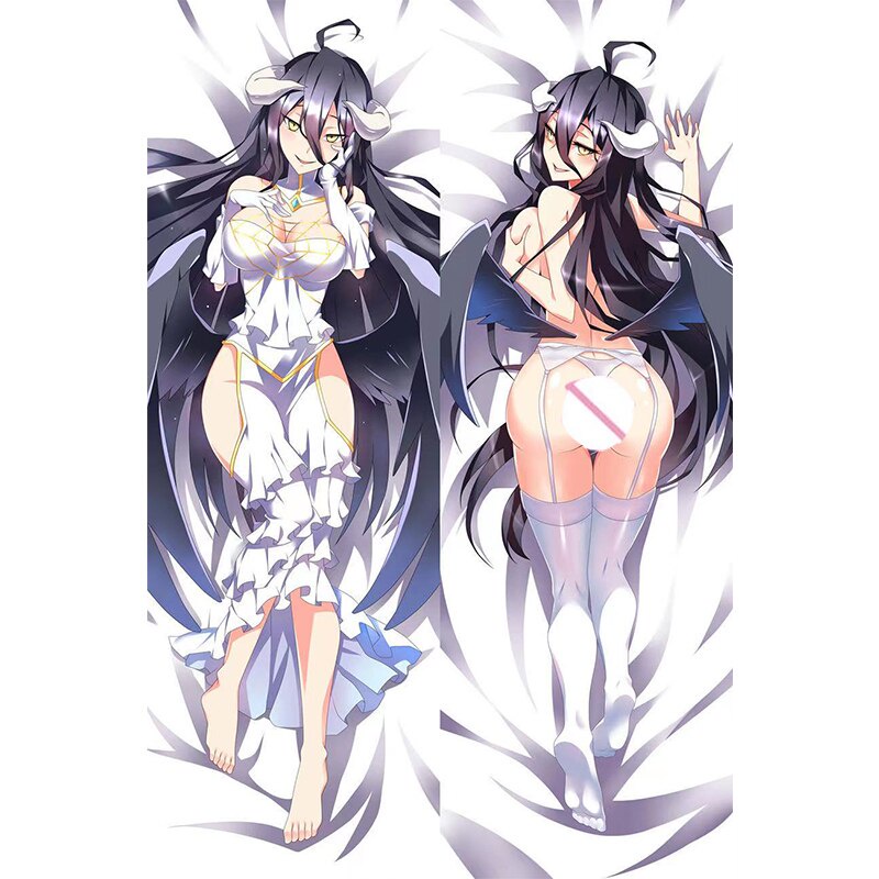 Estoque Pronto Fronha De Anime Japonês Albedo Decoração De Sexy Menina Capas De Almofada Abraçando Corpo Diy Personalizado Dakimakura Presente 150x50cm
