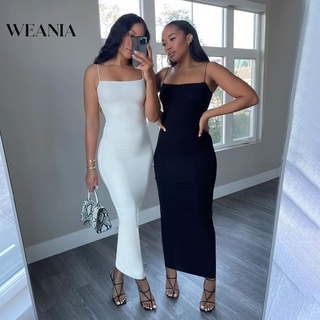 WEANIA Vestido Longo Feminino Sexy Casual De Verão