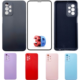 Kit Pelicula 3D Capa Silicone Veludo Compativel A13 A135M