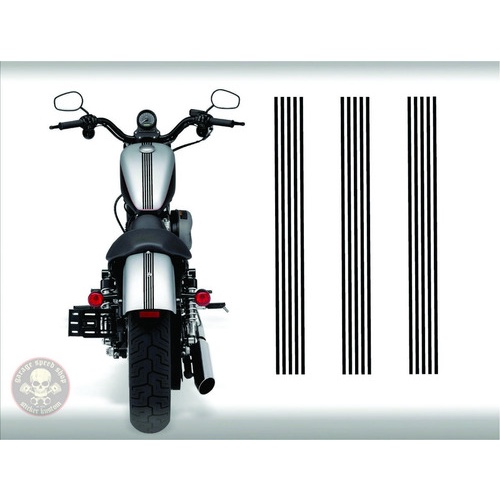3 Adesivos Listras Faixa Tanque Moto Custom Virago Shadow
