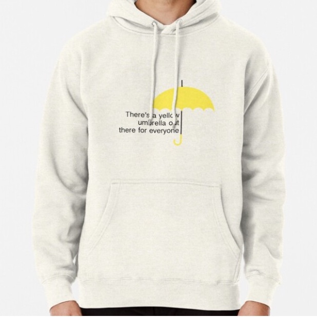 Blusa Moletom Canguru Com Capuz Unissex How I Meet Your Mother HIMYM Yellow Umbrella Guarda Chuva Amarelo
