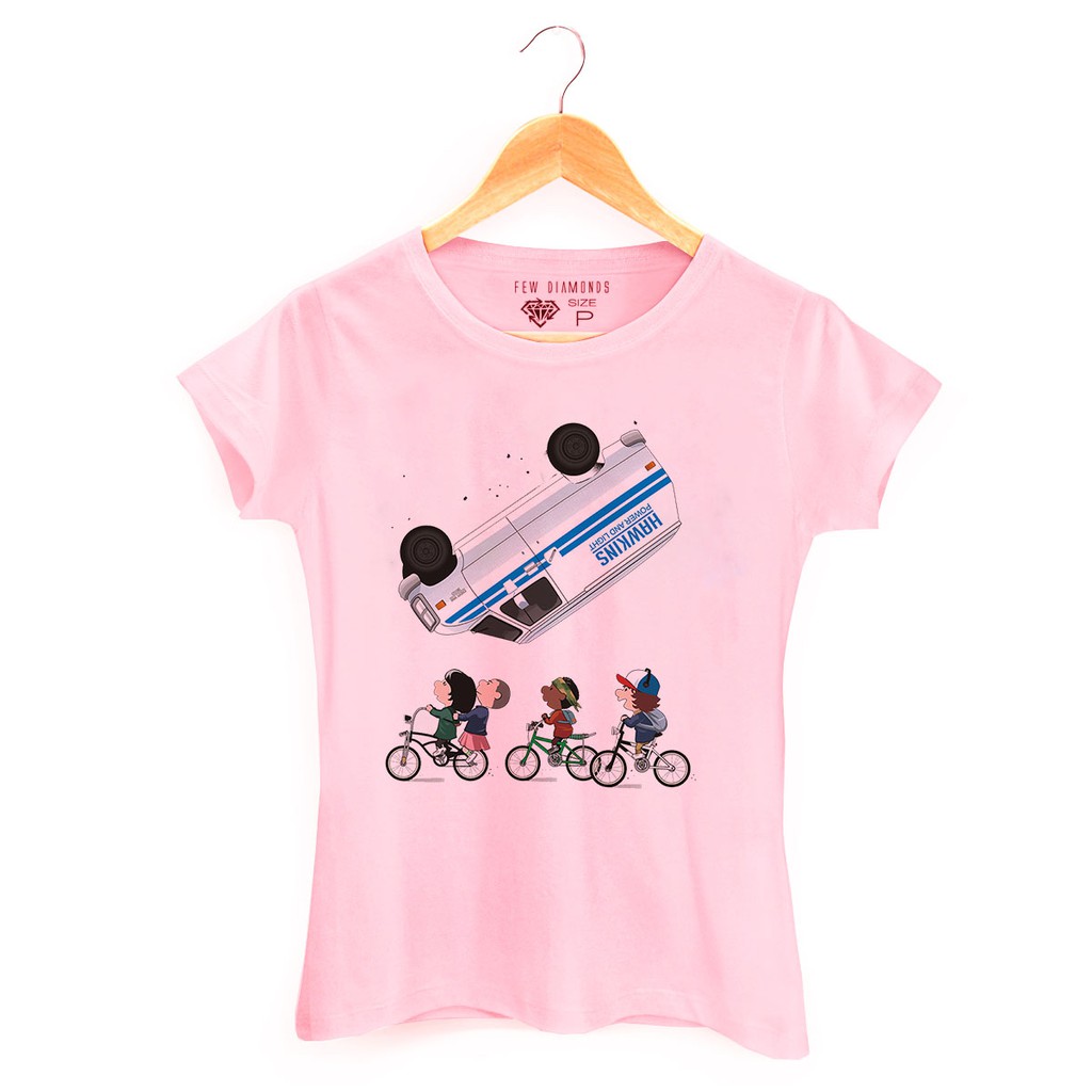 Camiseta Camisa Feminina Stranger Things = Camisa Baby Look Stranger Things Matt Duffer, Ross Duffer, Jessie Nickson-Lopez- Camisa Stranger Things
