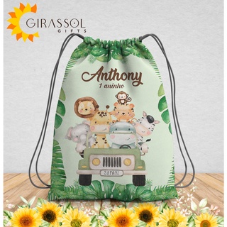Mochilinha personalizada SAFARI 19x27cm (média)