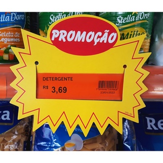 100 Splash Cartaz Promoção Oferta Gôndola Placa Etiqueta Janela 16x13cm Duplex