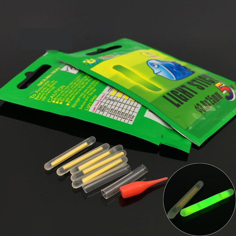 50 Pçs 10 Sacos 3.0 * 25mm Varas De Luz De Pesca Química Brilho Noite Flutuador Fluorescente Isca De Peixe Ferramentas D em Oferta na Shopee