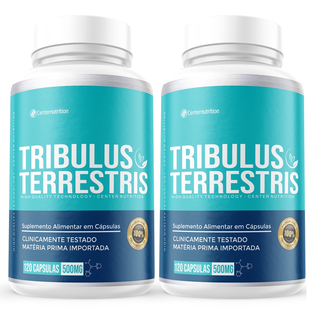 kit 2x Tribulus Terrestris 500mg 240 Cápsulas 99,9 Saponinas Envio