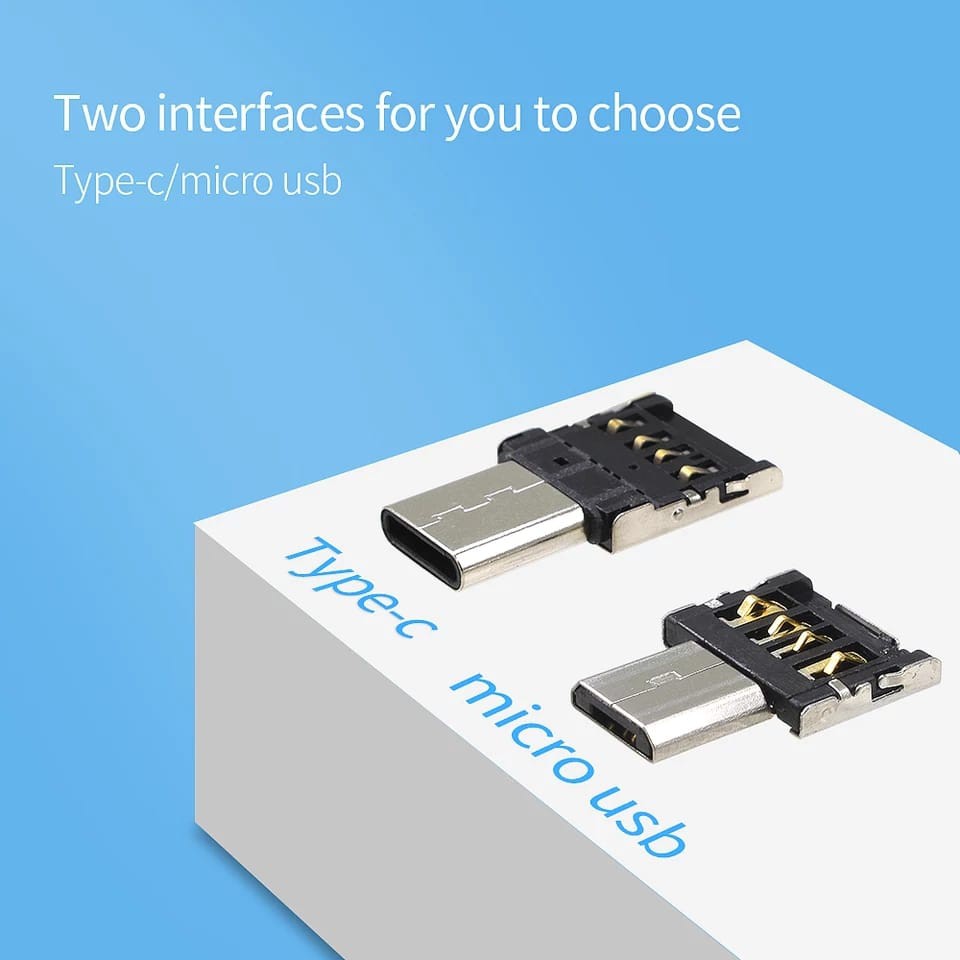 Adaptador Otg MIcro Usb Macho Para USB 3.1 Fêmea Fino Pendrive Celular Android e Iphone